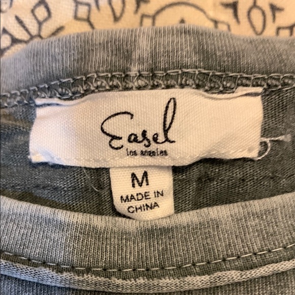 Easel Gray Long Sleeve Top - Picture 2 of 2